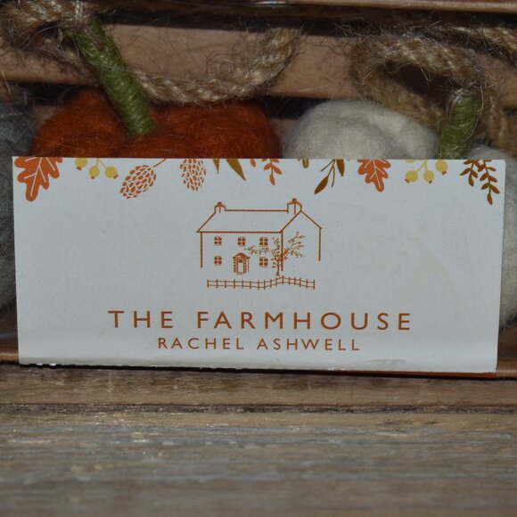 Rachel Ashwell The Farmhouse 6FT Felt Pumpkin Garland Fall Halloween Decor - Picture 5 of 10